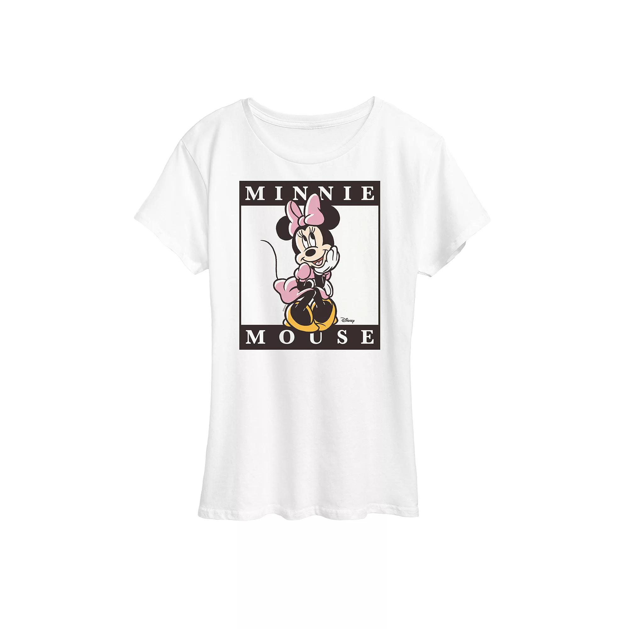 Disney's Minnie Mouse Type Block Graphic Tee, Women's,  Product Image