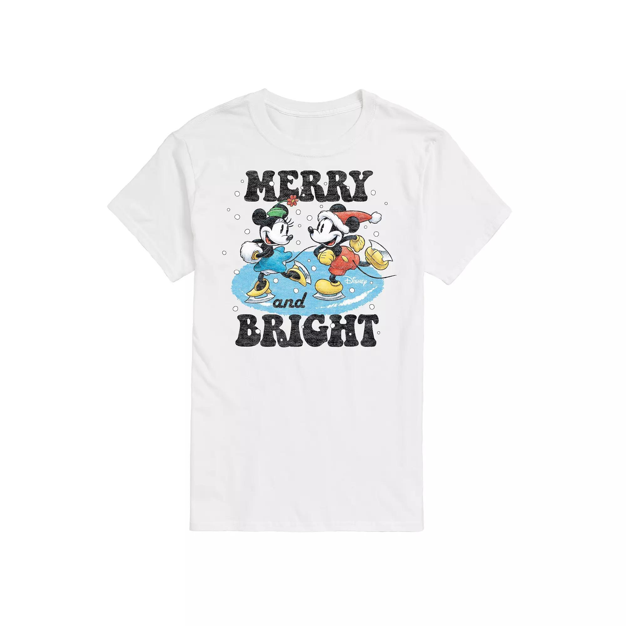 Disney's Big & Tall Merry And Bright Graphic Tee, Men's,  Product Image