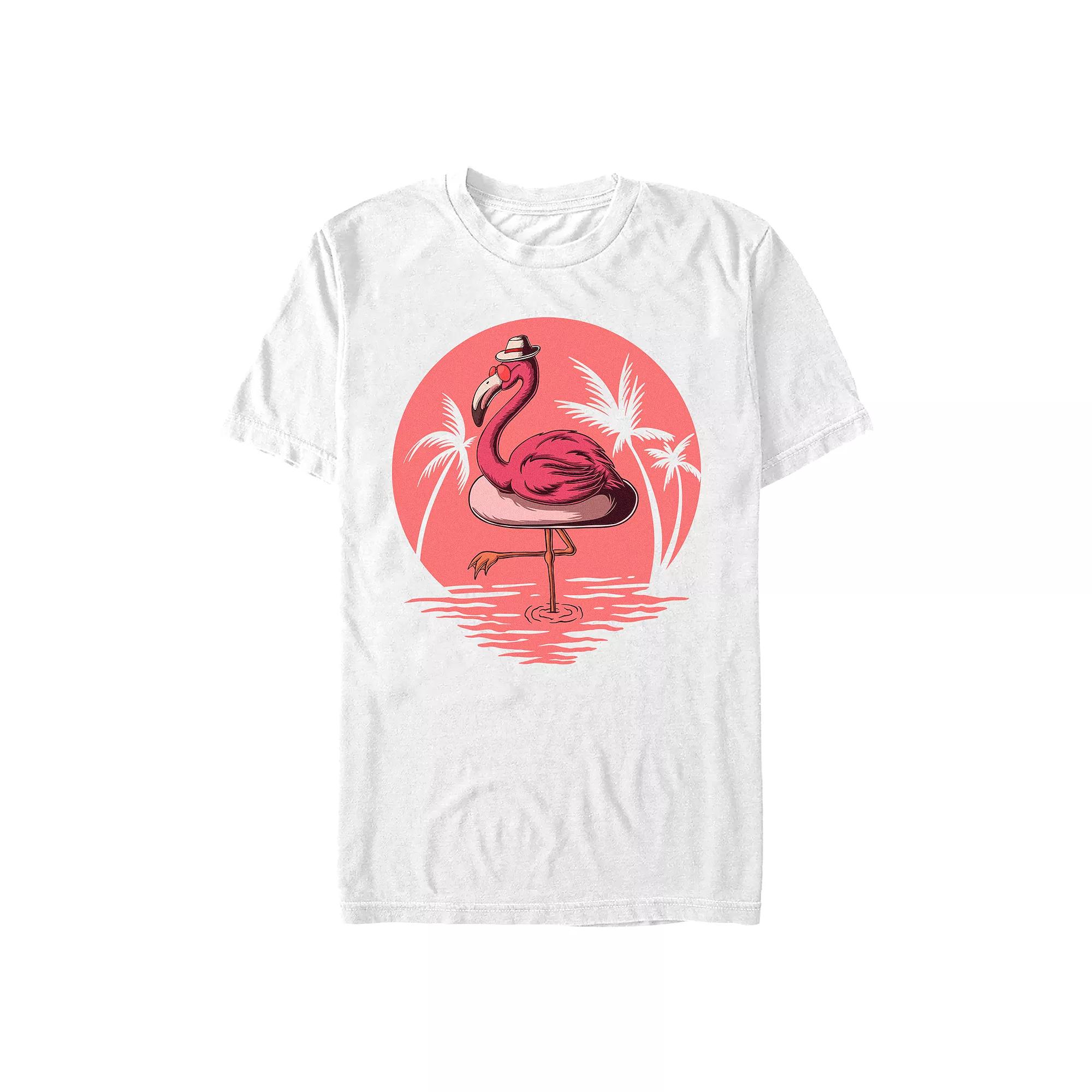 Big & Tall Flamingo Summer Chilling Graphic Tee, Men's,  Product Image