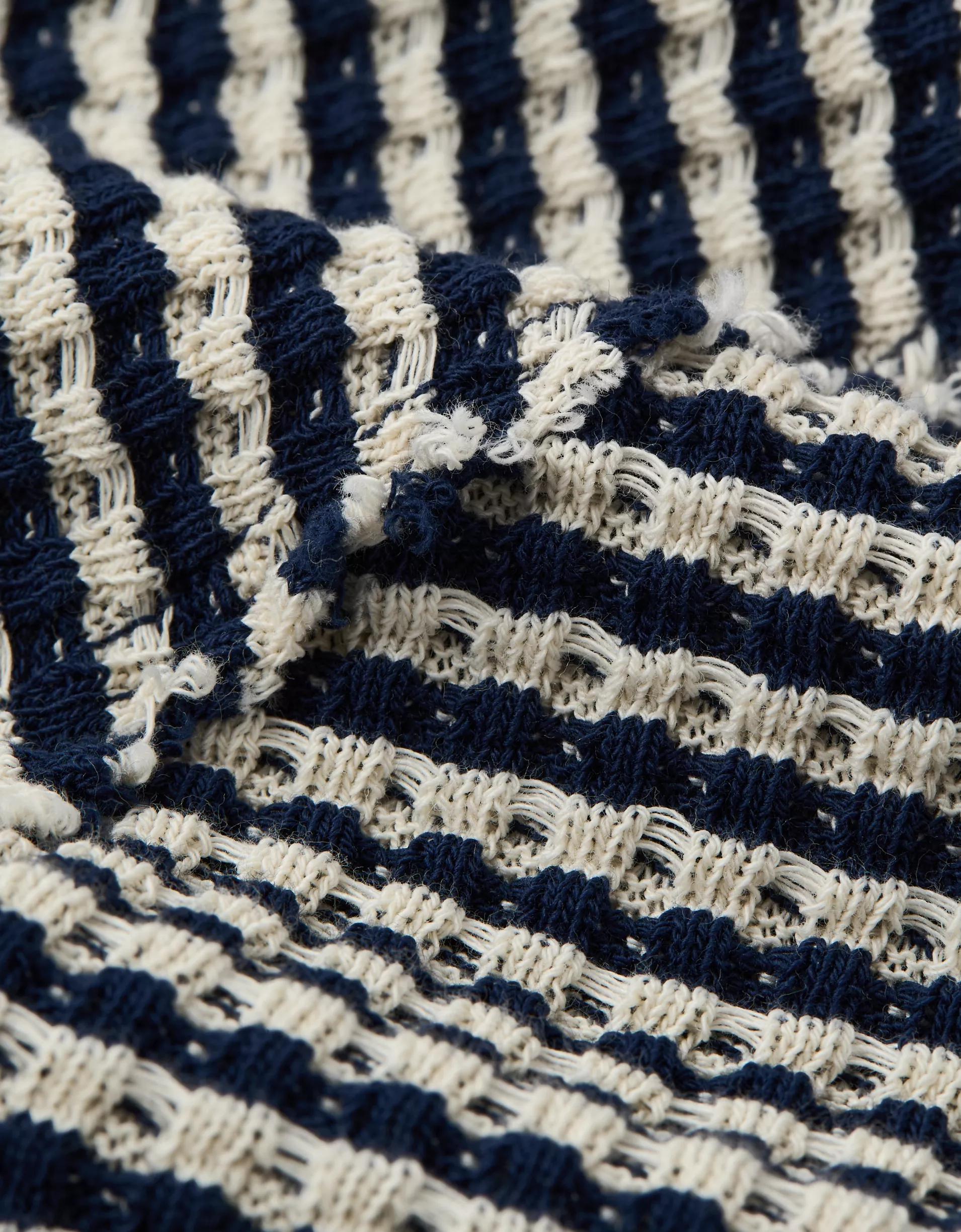 AE Big Hug Notch Neck Waffle Sweatshirt Product Image