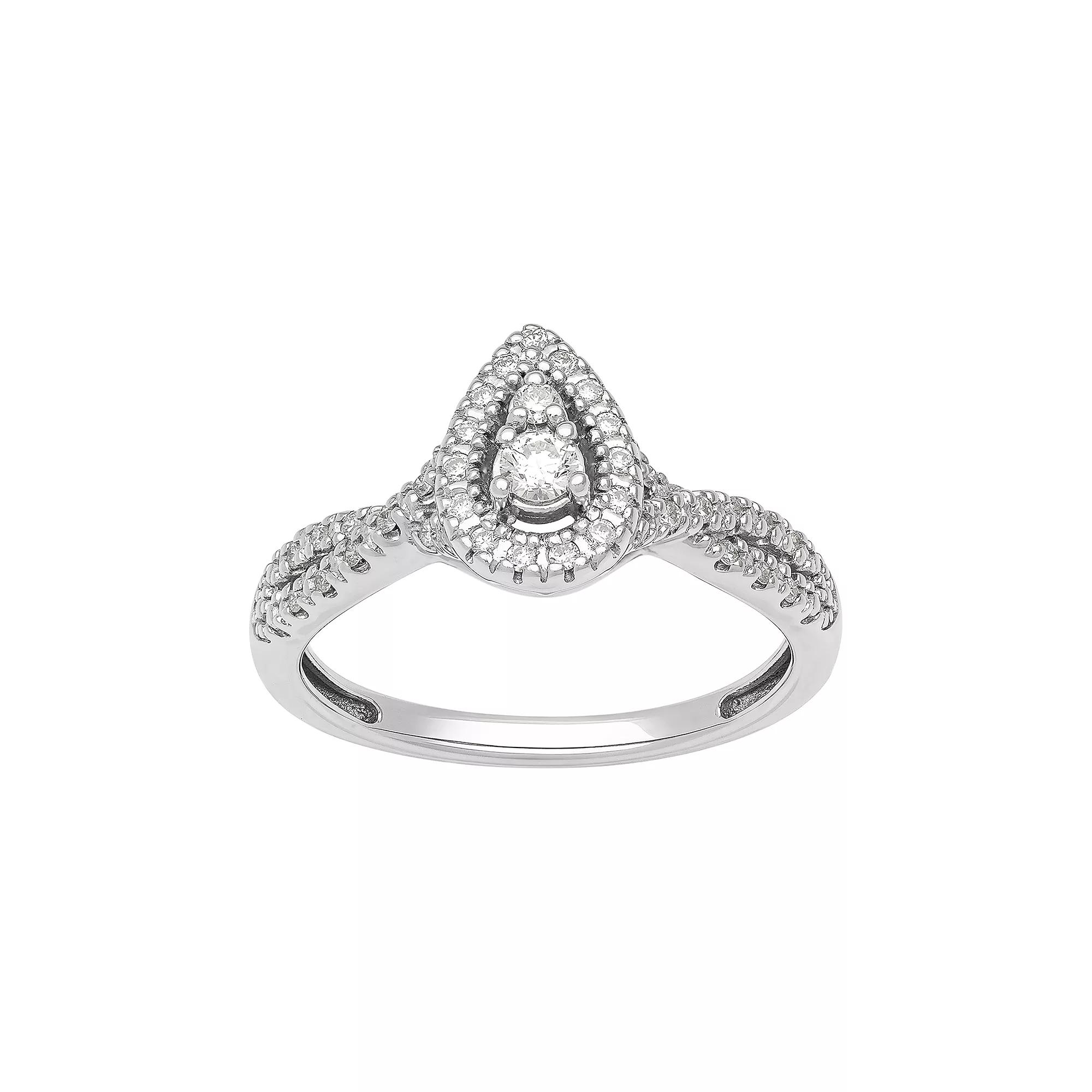 Love Always Sterling Silver 1/4 Carat T.W. Lab-Grown Diamond Engagement Ring, Women's, Size: 6 Product Image