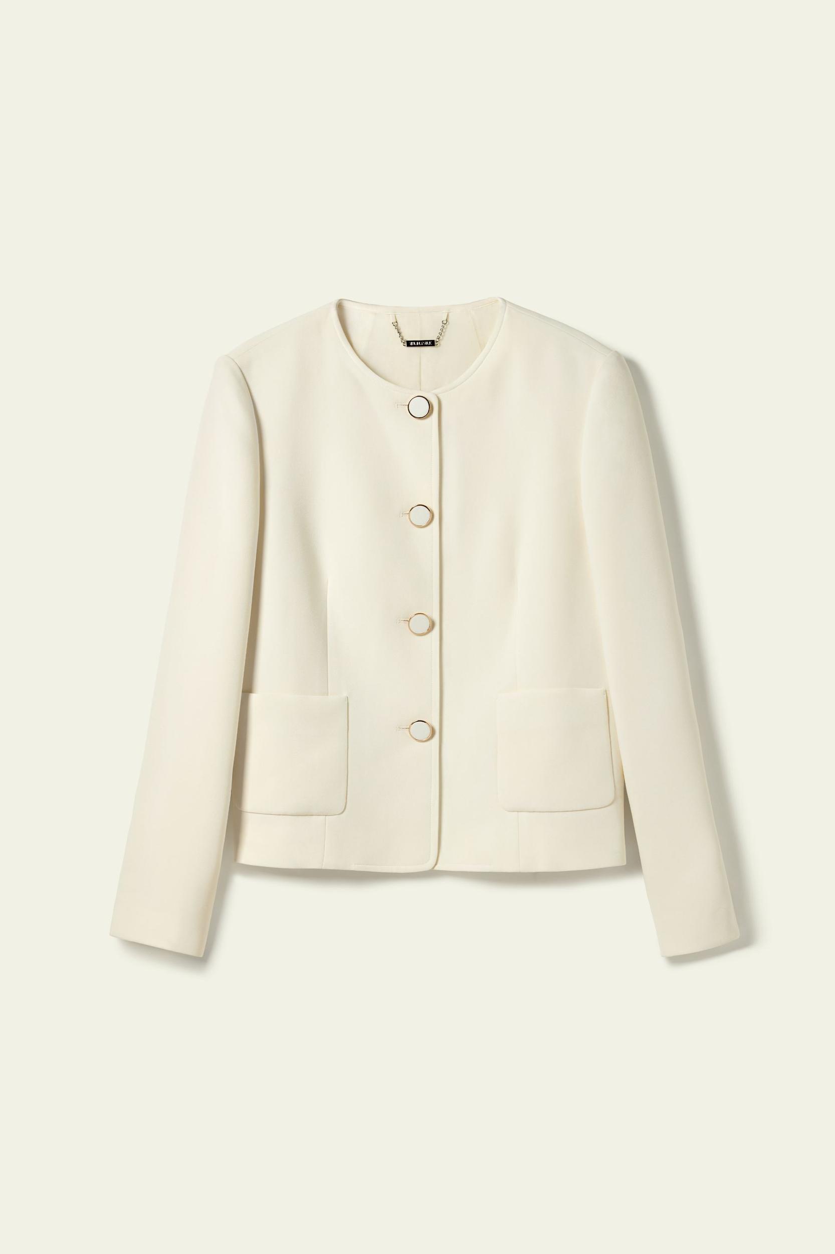 Tailored Silk Boxy Jacket Product Image