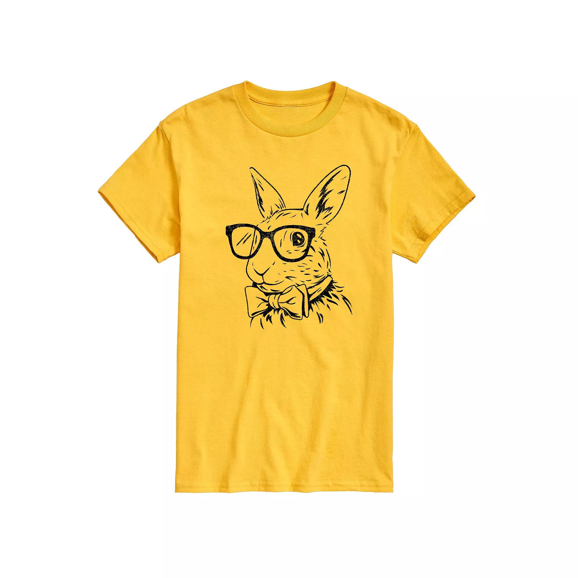 Men's Bunny Bow Tie Graphic Tee,  Product Image