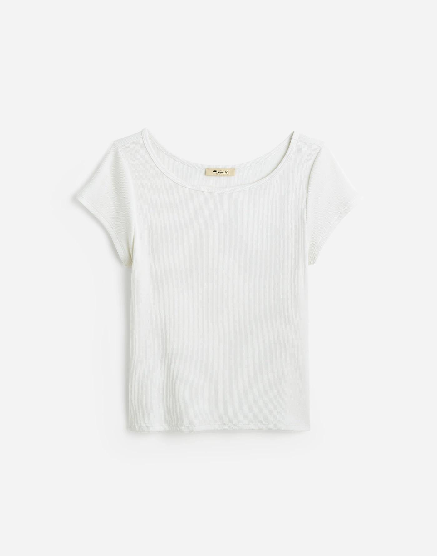 (Re)generative Cotton Ribbed Cap-Sleeve Tee Product Image