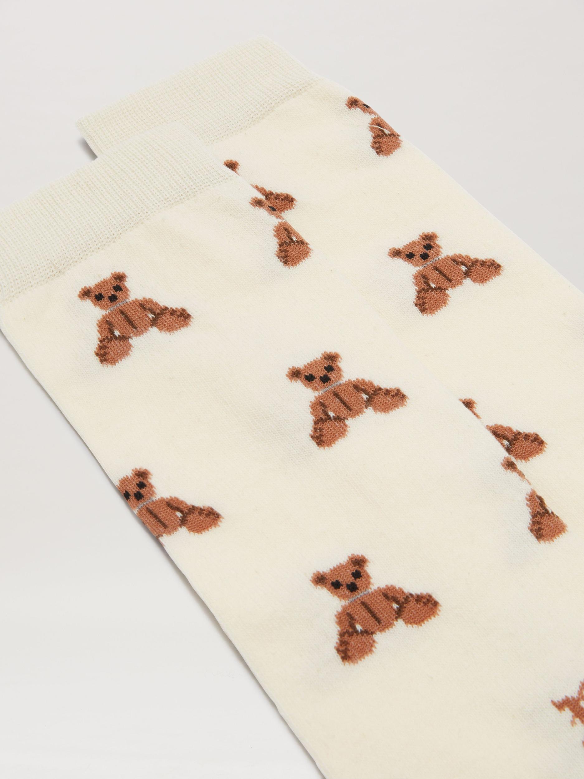 MINI BEAR MONOGRAM SOCKS BUTTER - MULTIC Product Image