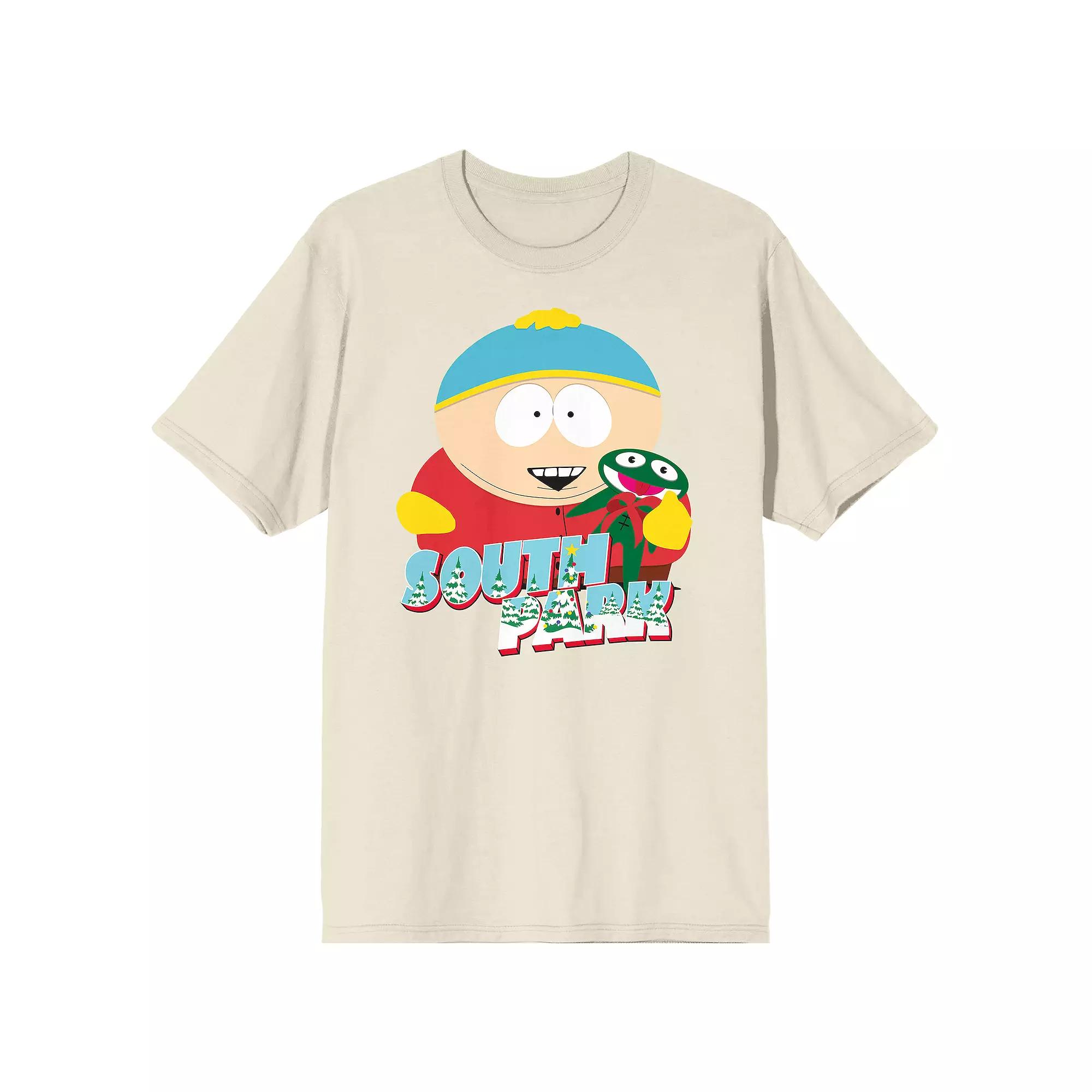 Men's South Park Eric Cartman Short Sleeve Graphic Tee, Size: Medium, Beig Green Product Image
