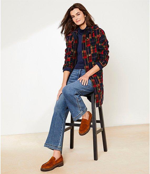 L.L.Bean 207 Vintage Stretch Twill Denim High Rise Wide Leg Jeans Product Image