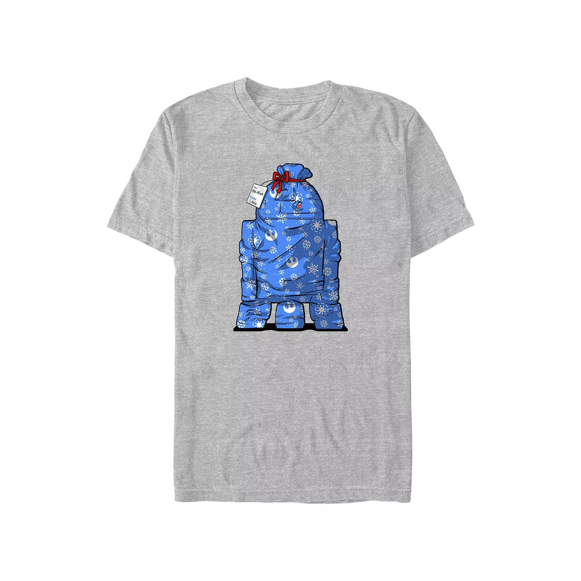 Big & Tall Star Wars Gift Wrapped R2-D2 Graphic Tee, Men's, Size: Large Tall, Athletic Grey Product Image