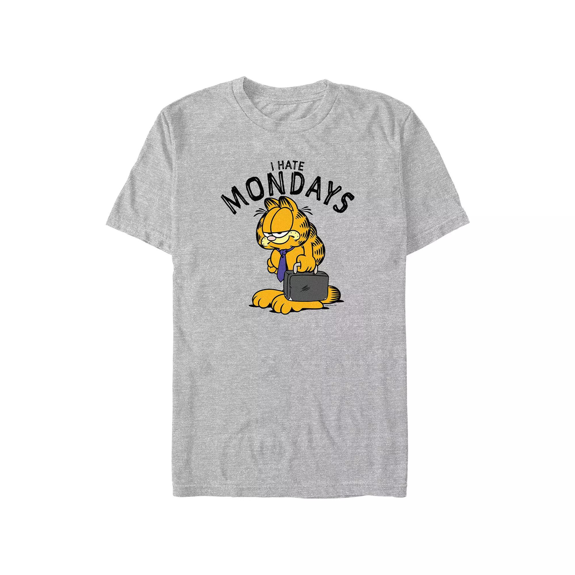 Big & Tall Garfield I Hate Mondays Graphic Tee, Men's, Size: 3XB, Athletic Grey Product Image