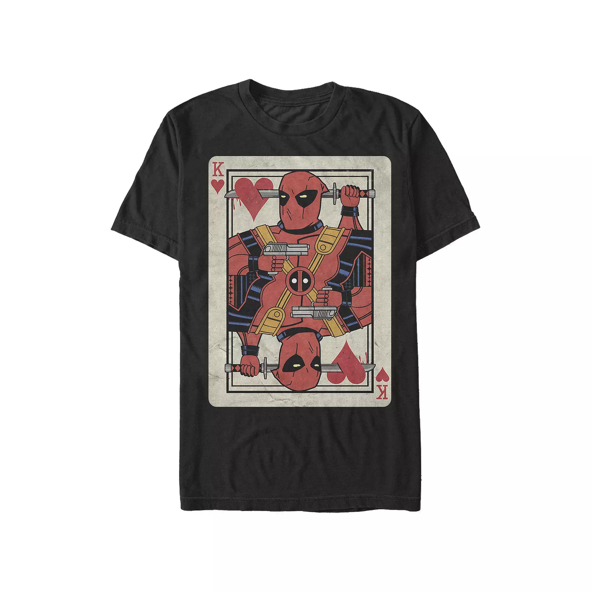 Big & Tall Marvel Deadpool King Of Hearts Graphic Tee, Men's,  Product Image