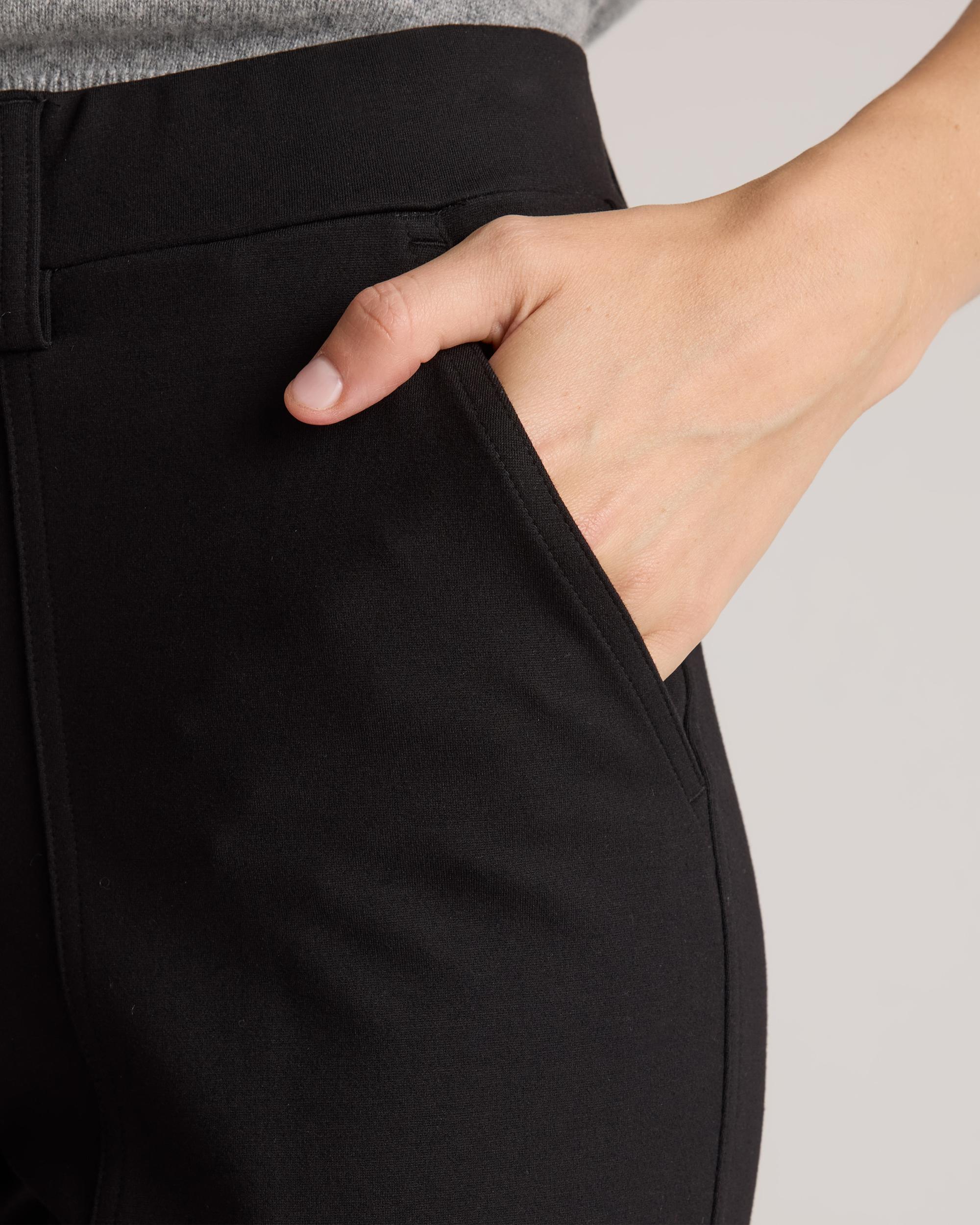 Quince | Women's Ultra-Stretch Ponte Tapered Cargo Pants Size XL, Rayon Product Image