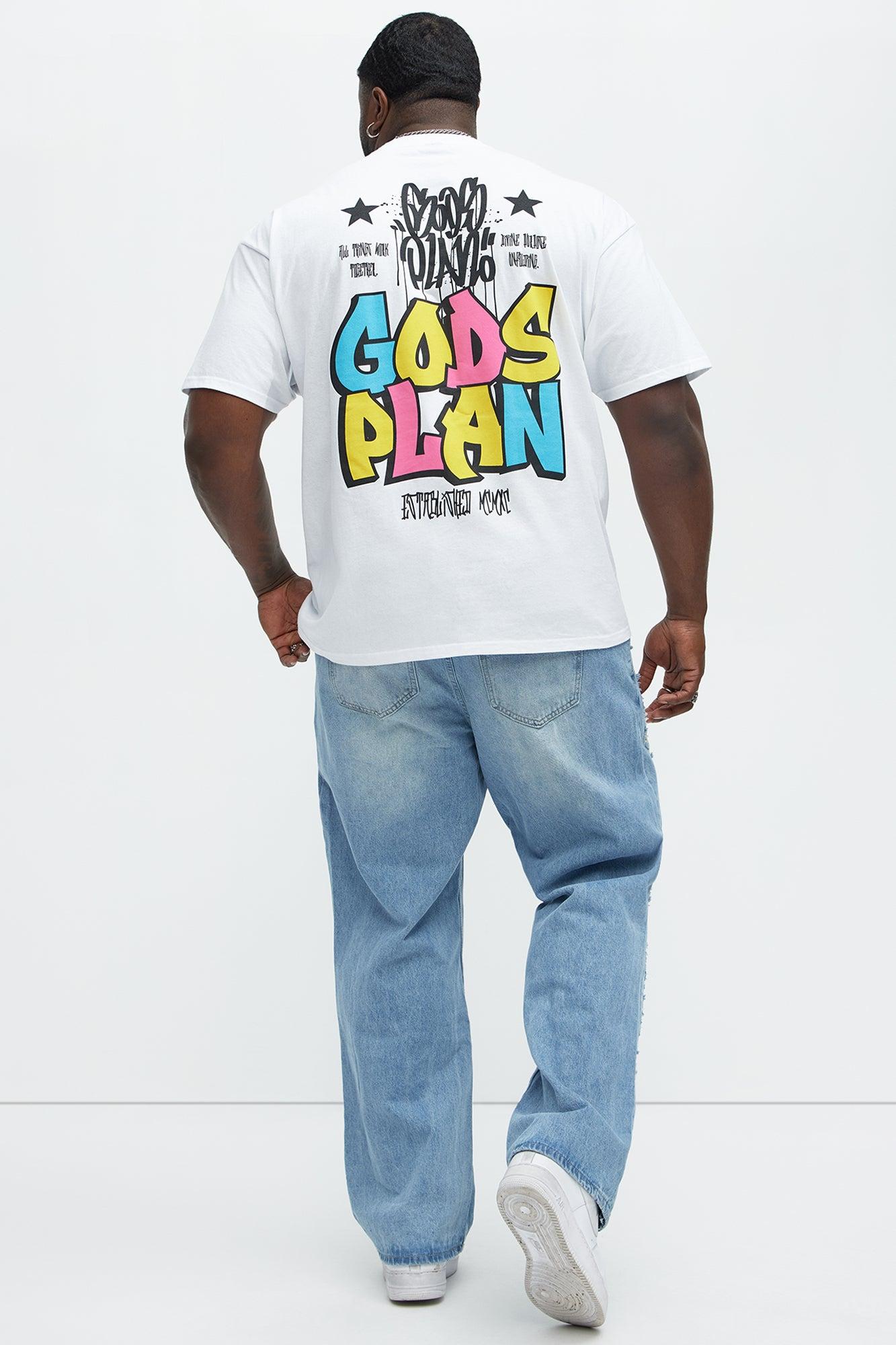 All Part Of Gods Plan Short Sleeve Tee - White Product Image