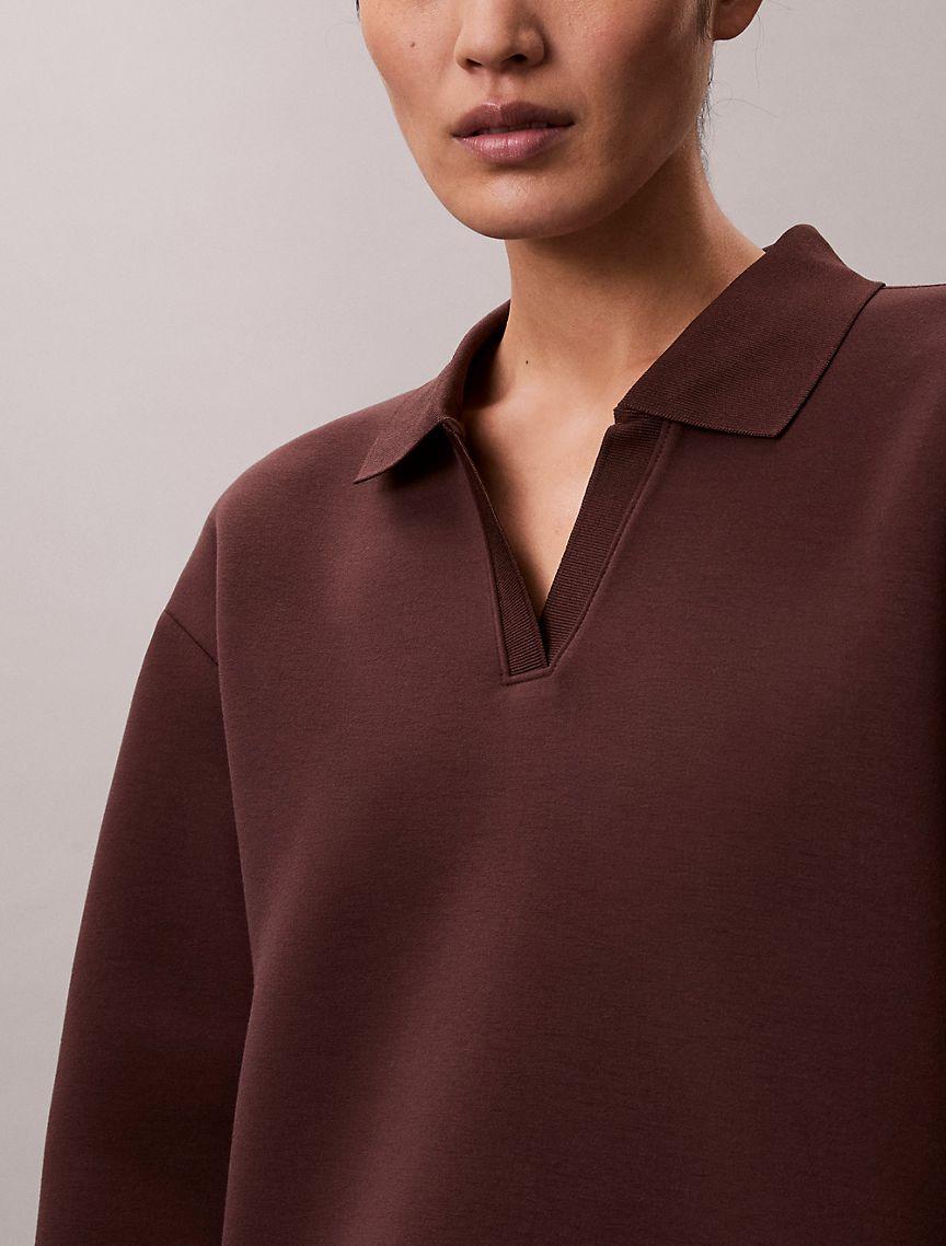 Smooth Mini Polo Sweatshirt Dress Product Image