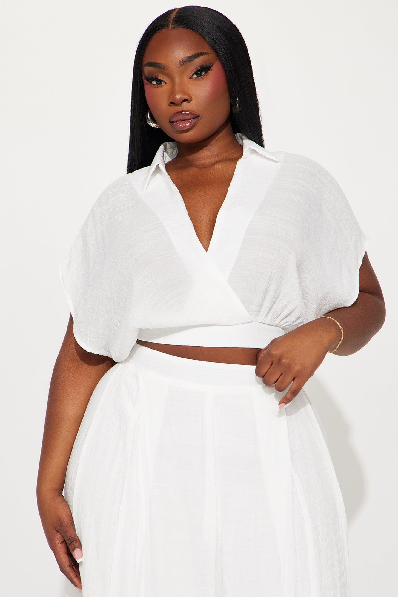 Mea Gauze Pant Set - White Product Image