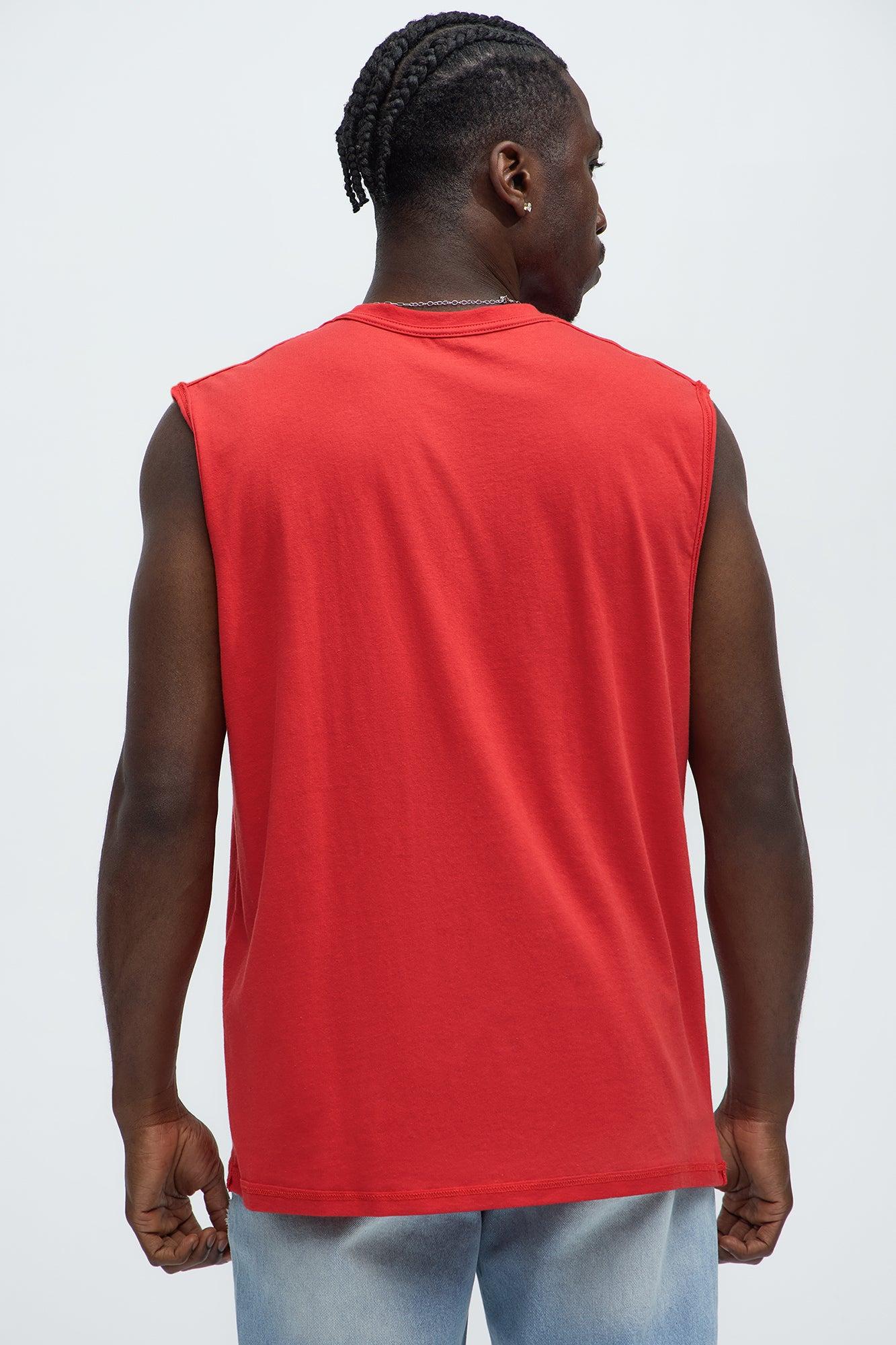 Von Dutch Winged Eyed Logo Muscle Tee - Red Product Image