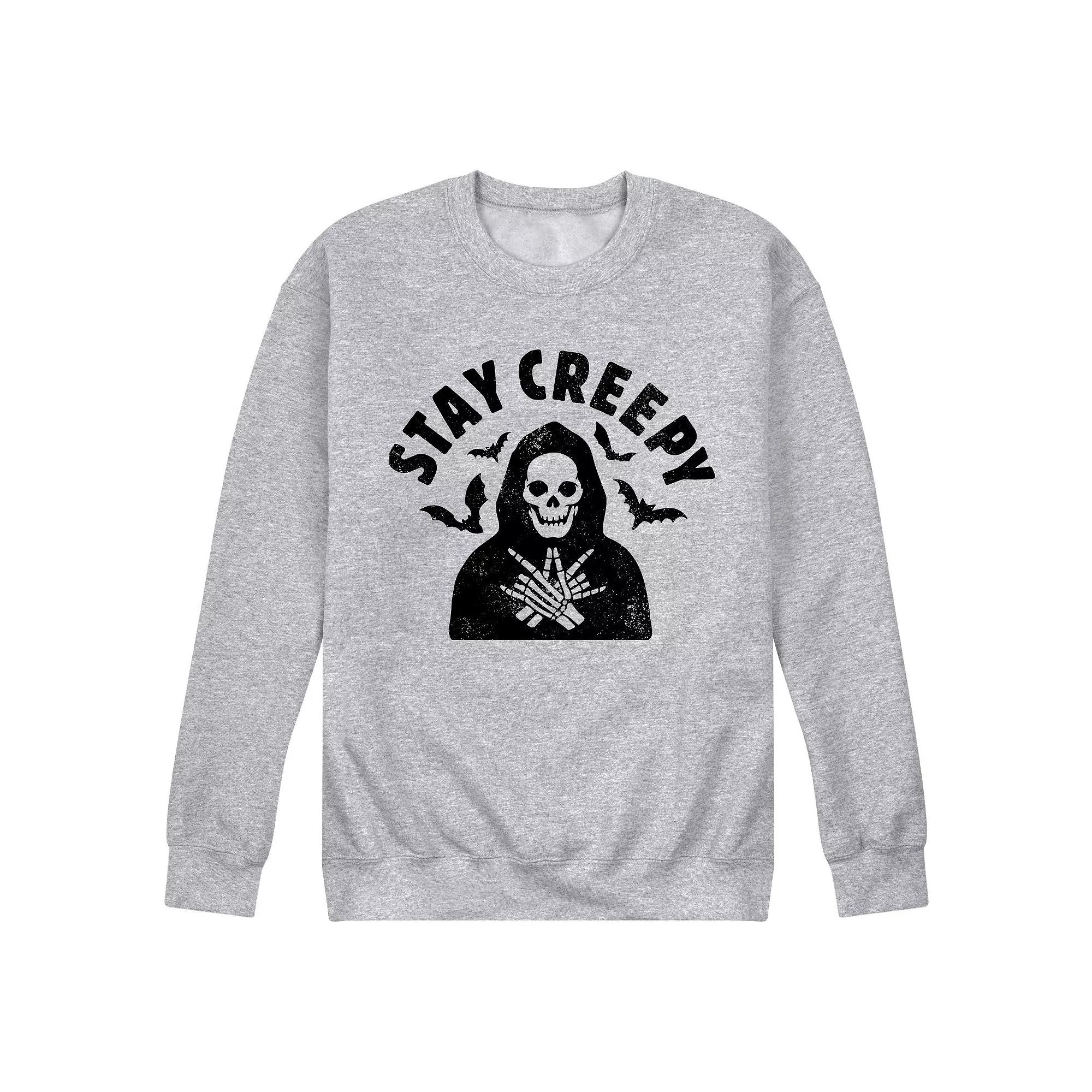 Men's Stay Creepy Skeleton Sweatshirt,  Product Image