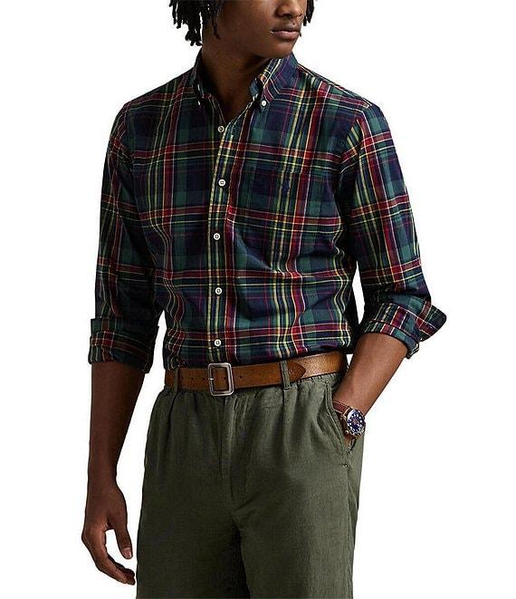 Polo Ralph Lauren Classic Fit Performance Stretch Plaid Madras Long Sleeve Woven Shirt Product Image