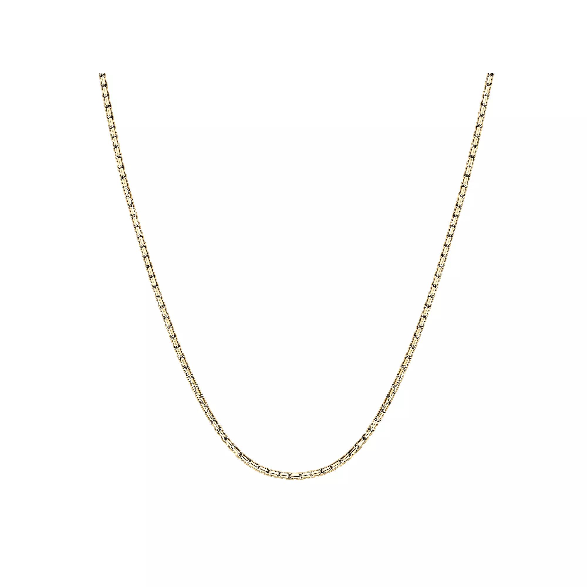 Mens LYNX Stainless Steel Snake Chain Necklace Gold Tone Product Image