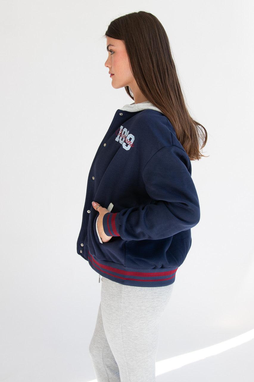 Hooded Varsity Sweatshirt Product Image