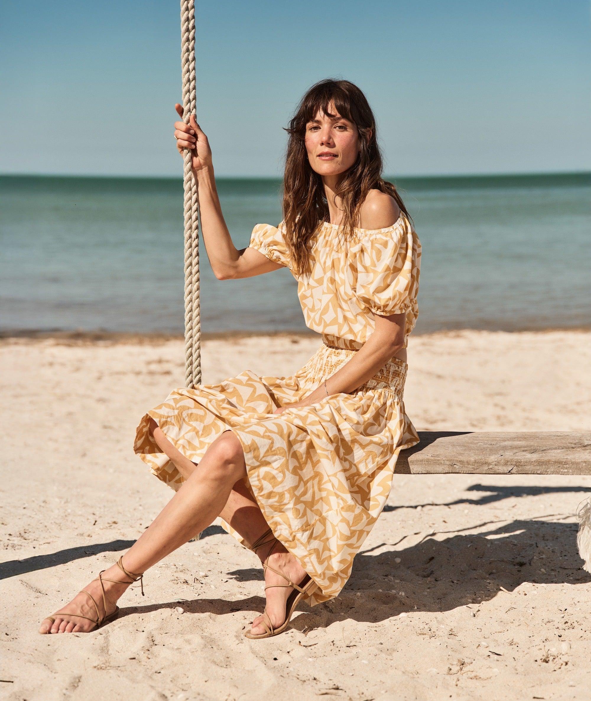 Bea Poplin Midi Skirt Product Image