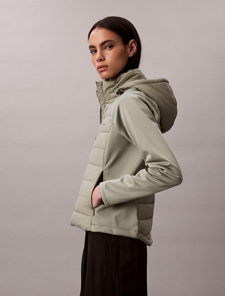 Mixed Media Puffer Jacket Product Image