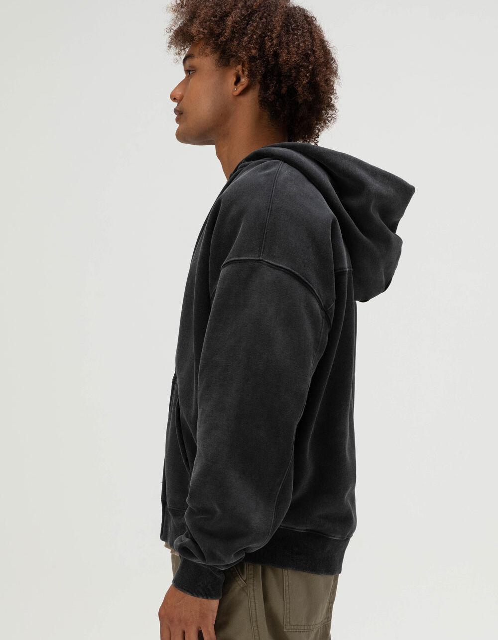 RSQ Mens Oversized Zip-Up Hoodie - BLACK Product Image
