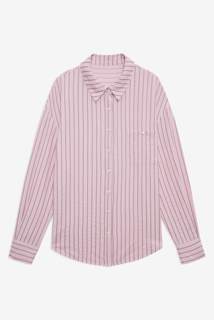 Mindy Button-Down Shirt — Pink Product Image