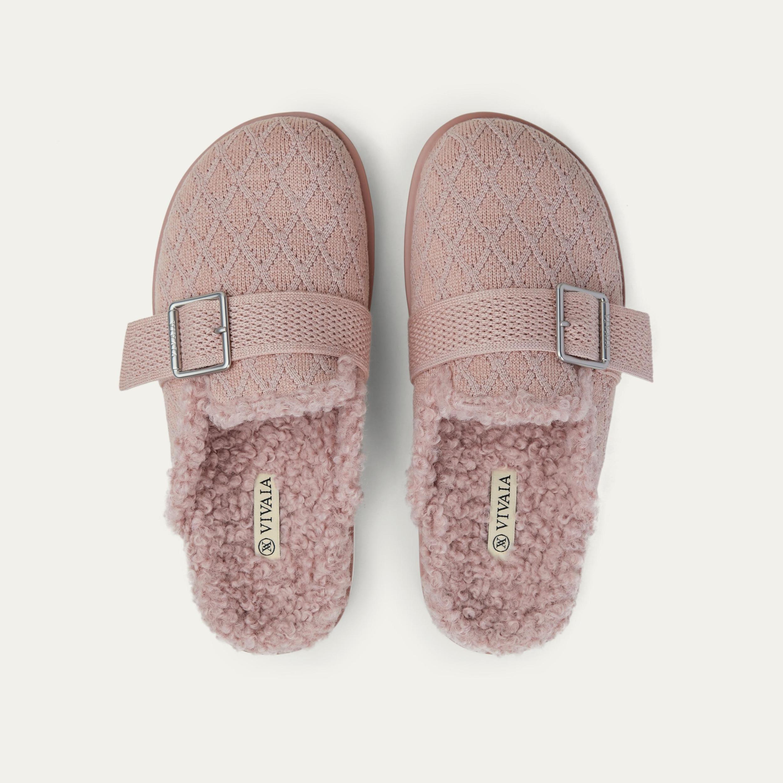 Round-Toe Wool Slippers (Hazel) Product Image