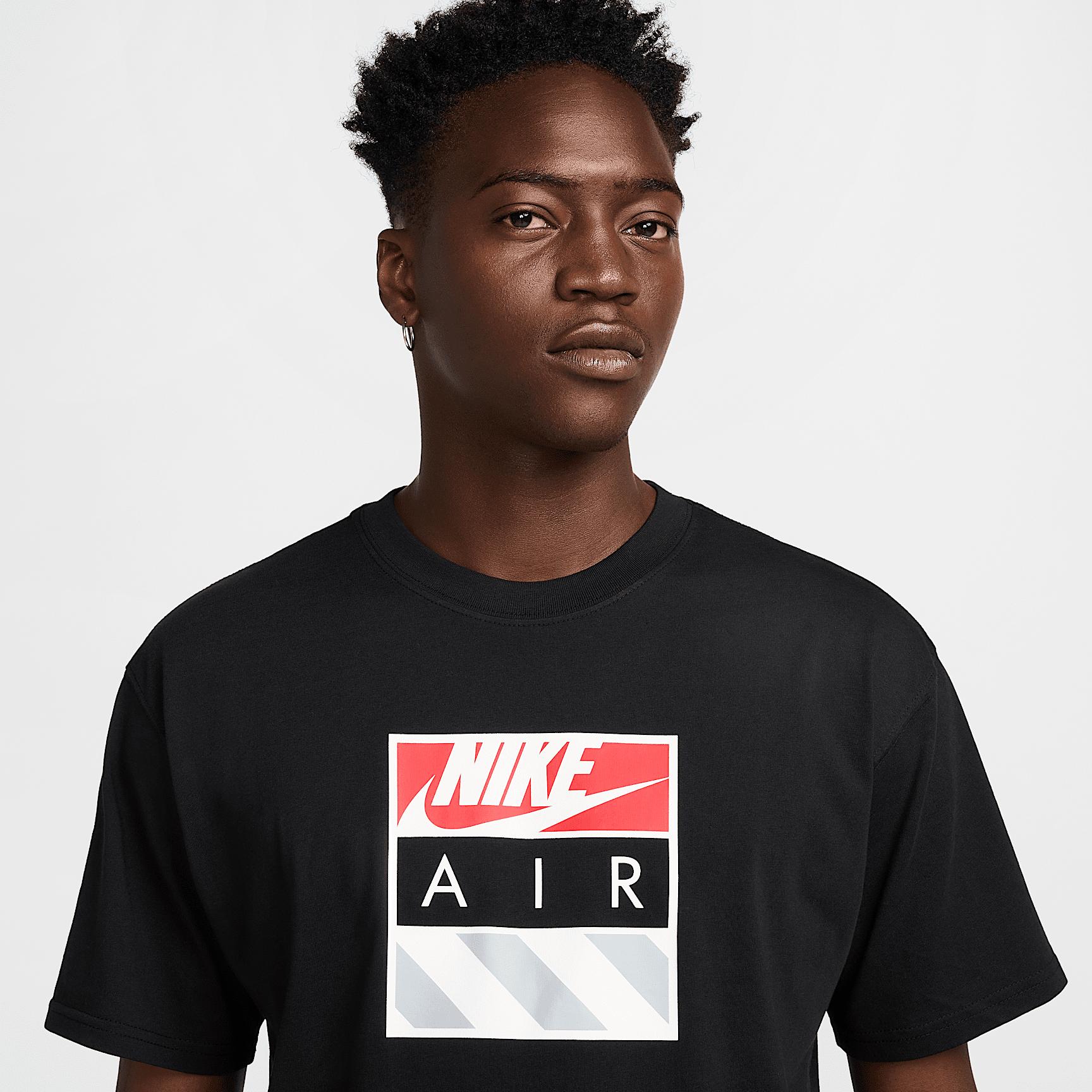 Nike Mens Nike NSW Air M90 T-Shirt - Mens White/Black Product Image