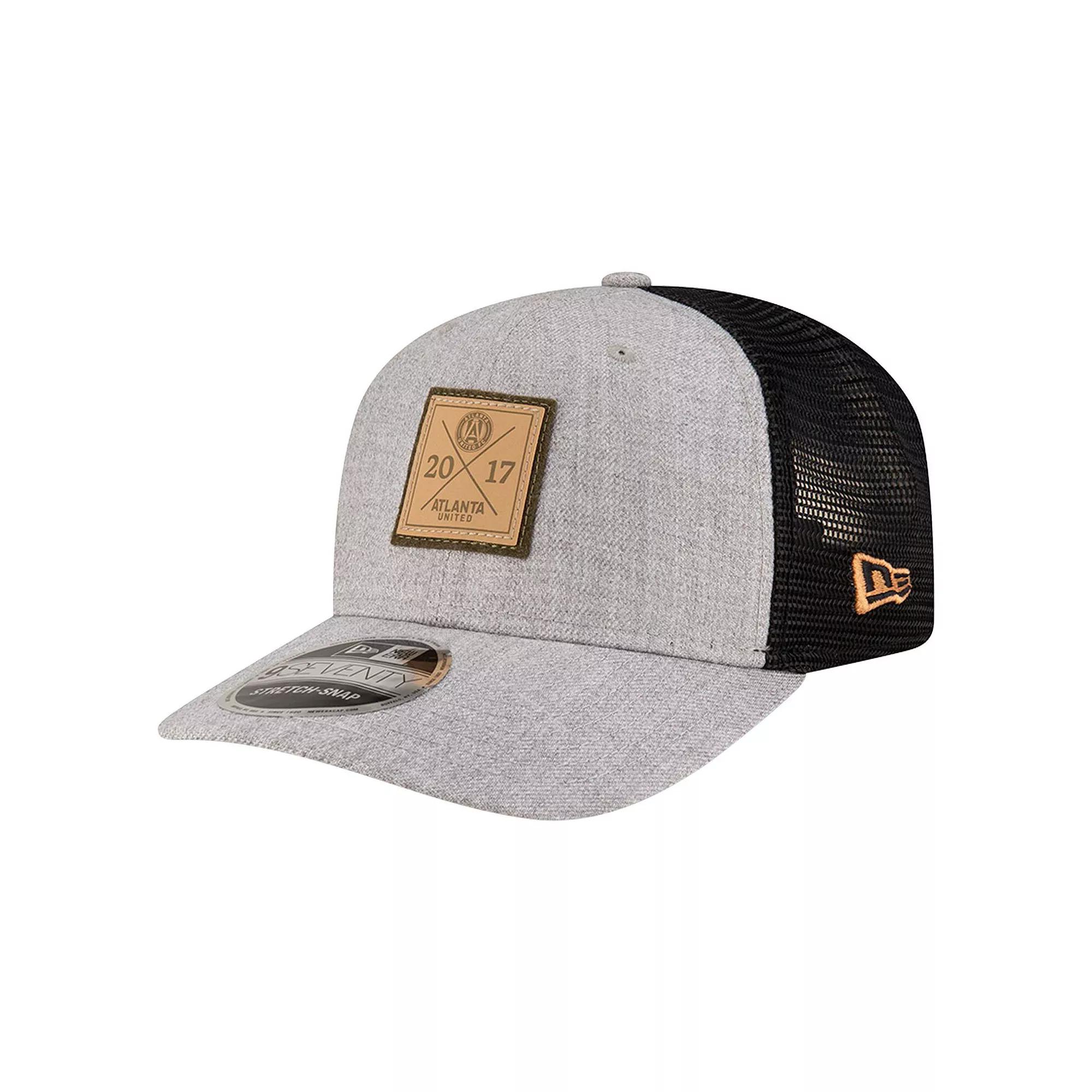 Men's New Era Heather Gray Atlanta United FC 9SEVENTY COOLERA Stretch-Snap Adjustable Hat, Atu Grey Product Image