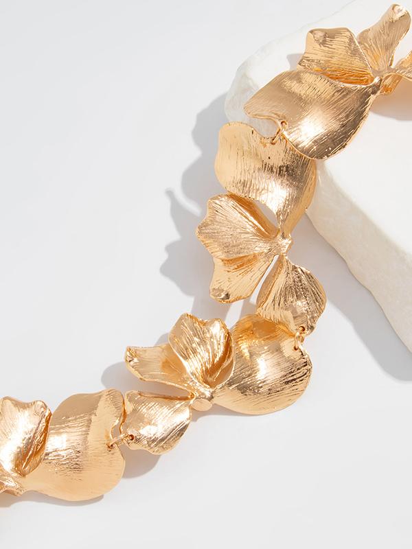 Flower Print Solid Color Necklaces Accessories Product Image