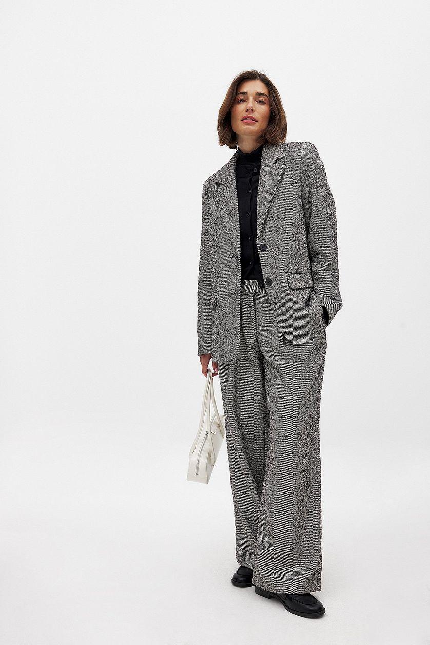 Oversized Twill Blazer Product Image