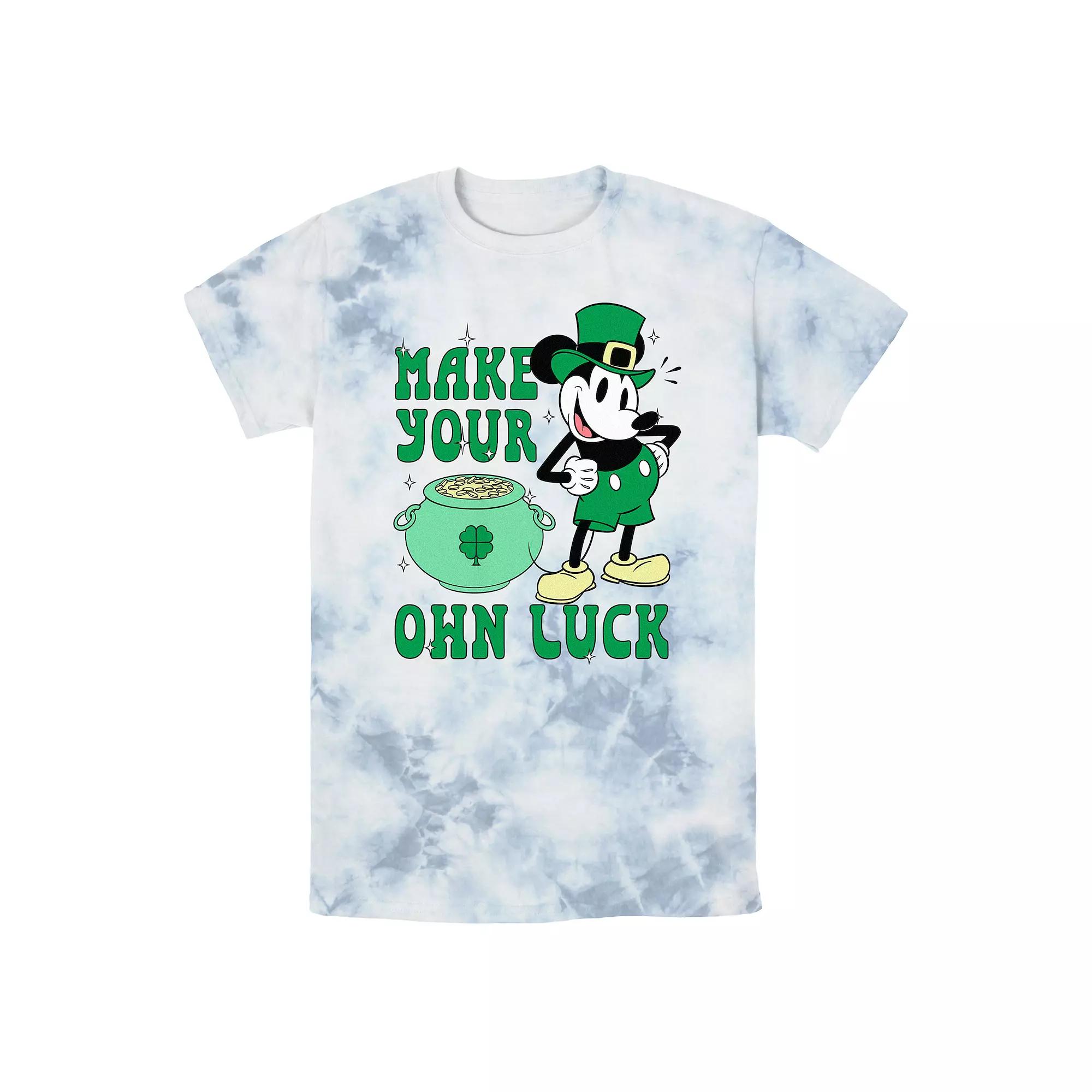 Disney's Mickey Mouse Make Your Own Luck Bombard Wash Men's Graphic Tee,  Product Image