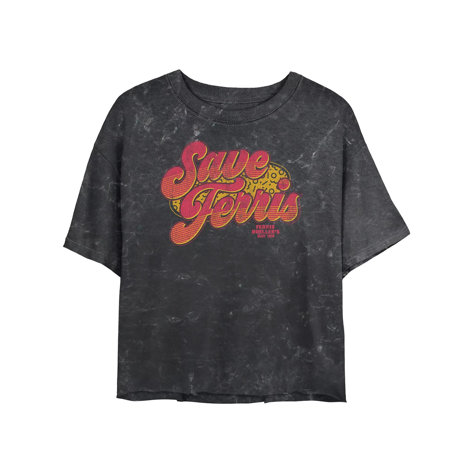 Disney's Mickey Mouse The One And Only Mineral Wash Juniors' Cropped Graphic Tee, Women's, Size: XXL, Black Product Image