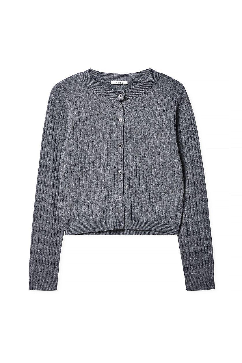 Fine Knitted Cable Cardigan Product Image
