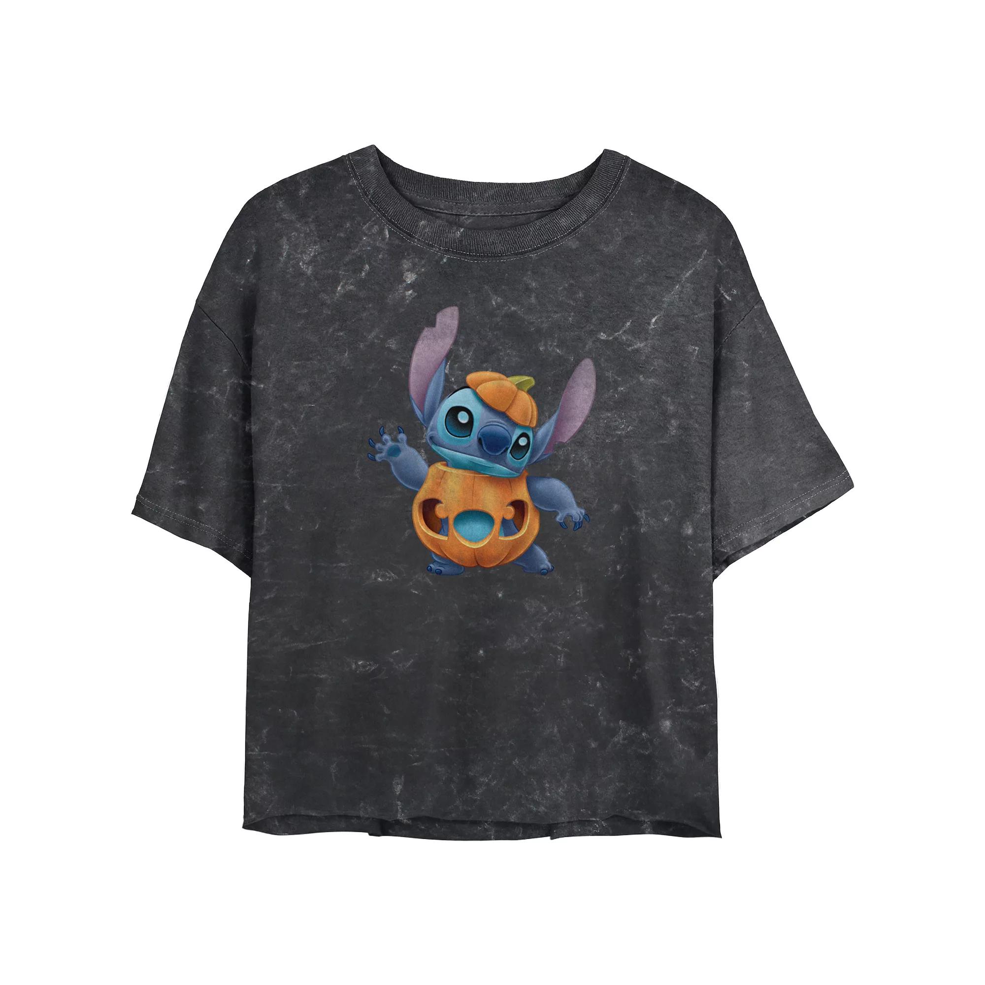 Disney's Mickey Mouse The Original Crop Top Mineral Wash Juniors' Graphic Tee, Girl's,  Product Image