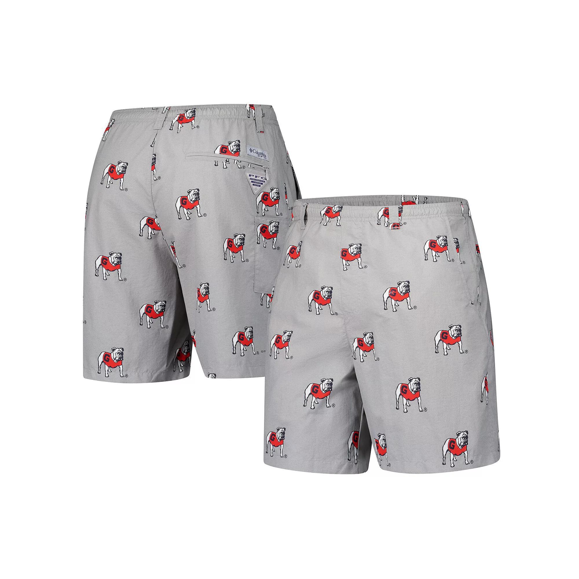 Men's Columbia Gray Georgia Bulldogs Backcast III Printed Short, Size: XL, Grey Product Image