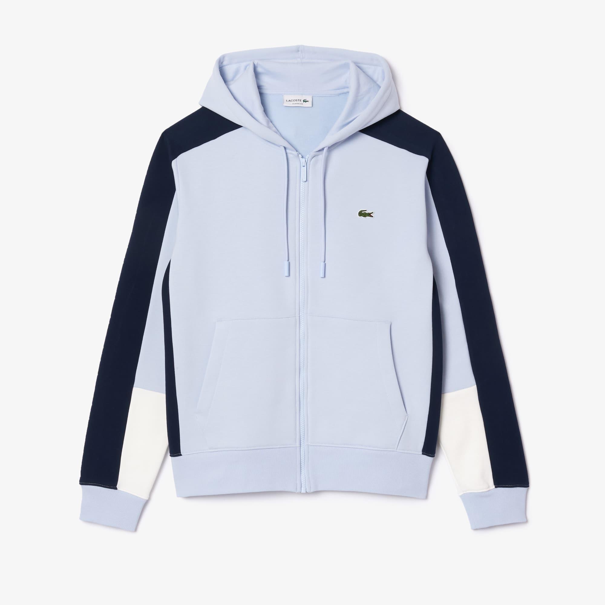 Men's Zip-Up Colorblock Hoodie Product Image
