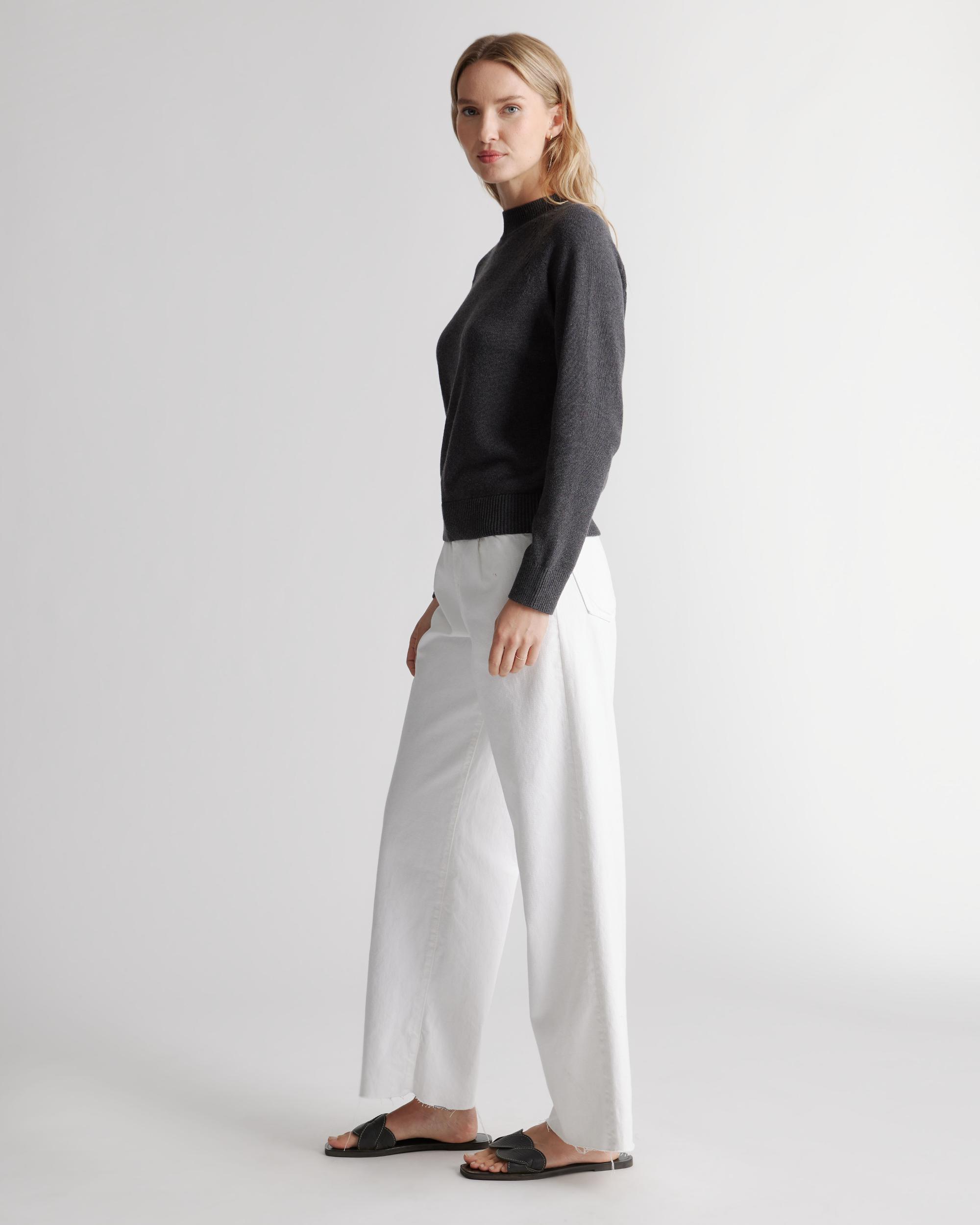 Quince | Women's Mock Neck Sweater Organic Cotton Product Image