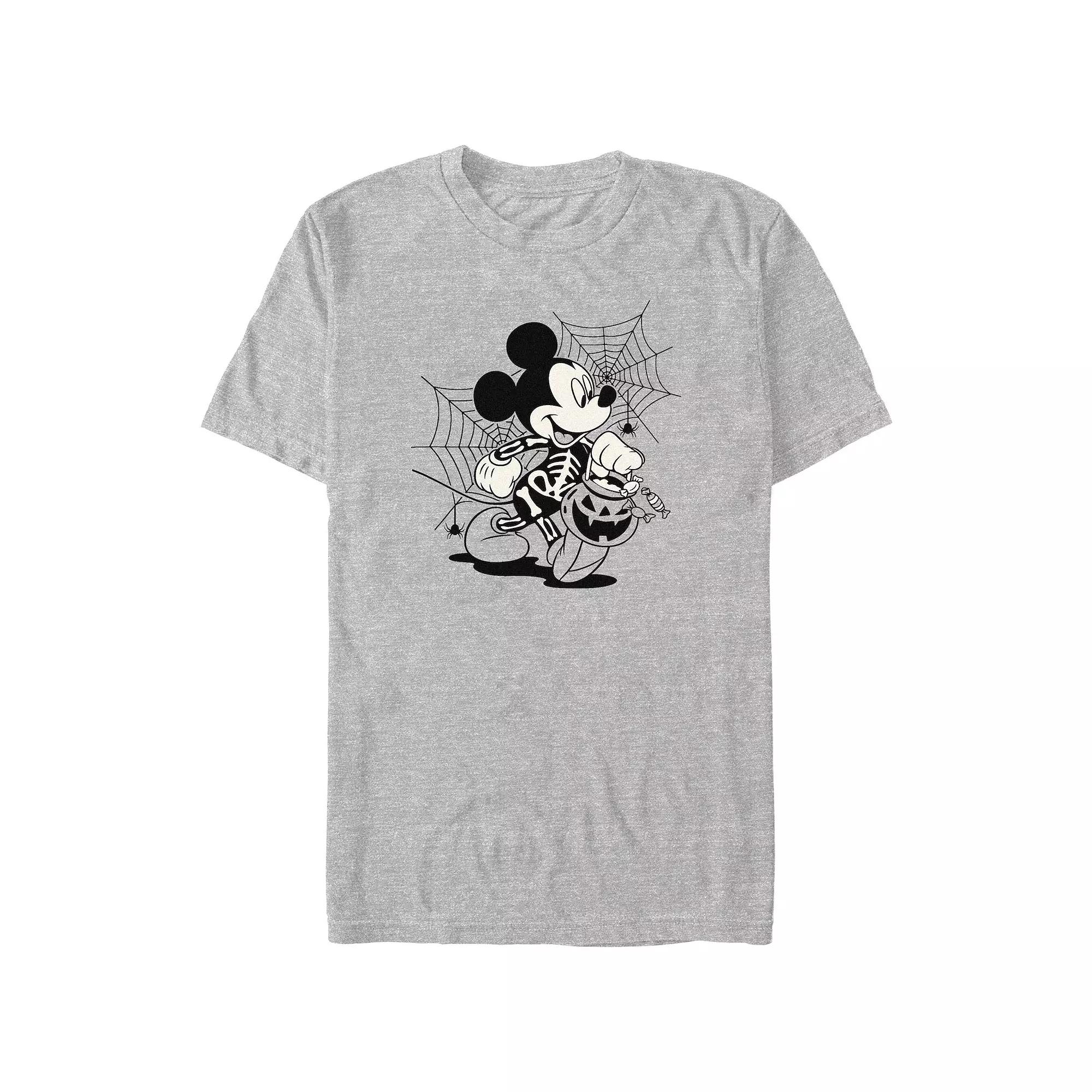 Disney's Mickey Mouse Skeleton Costume Trick Or Treating Men's Graphic Tee,  Product Image