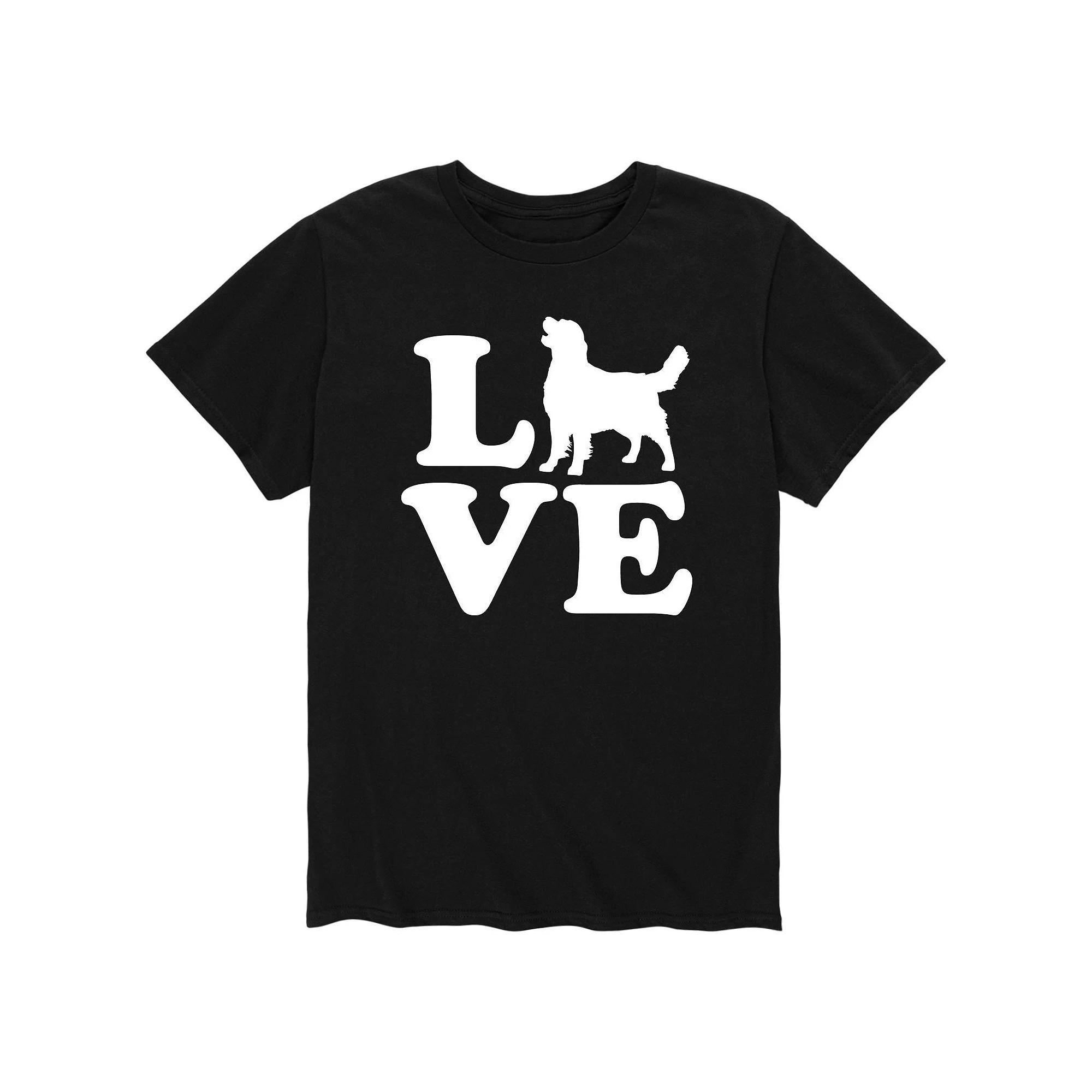 Men's Love Golden Retriever Tee,  Product Image