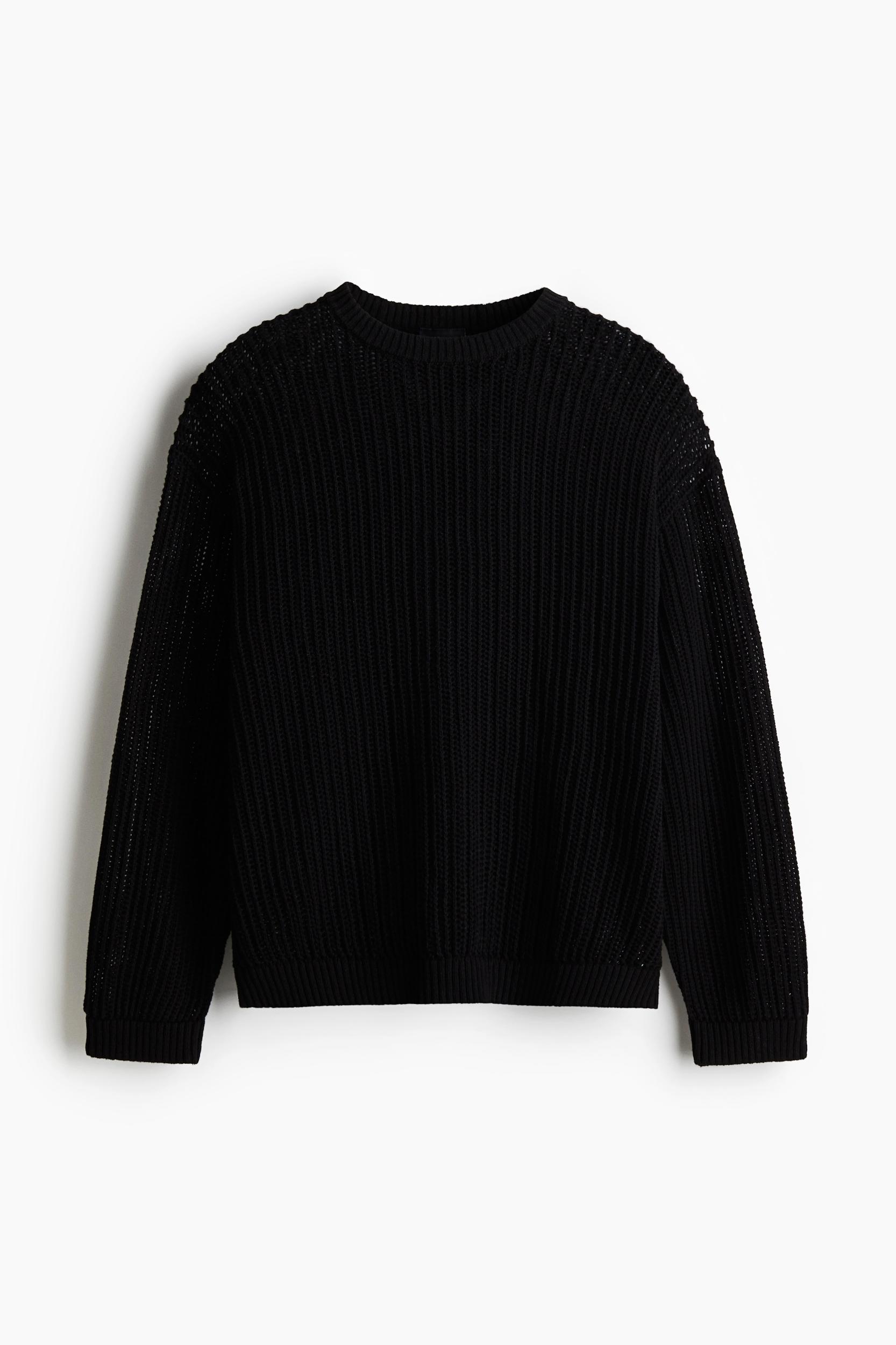 Loose-Fit Hole-Knit Sweater Product Image