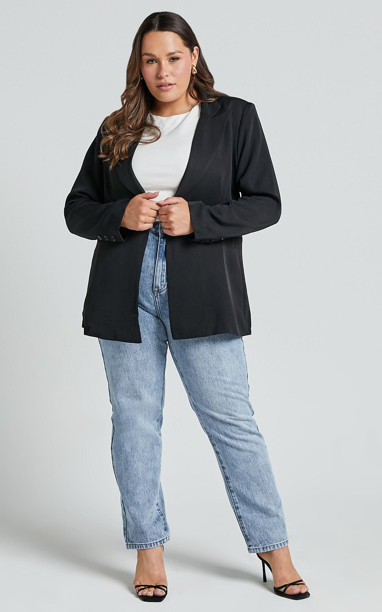 Hermie Blazer - Single Breasted Blazer in Black Product Image
