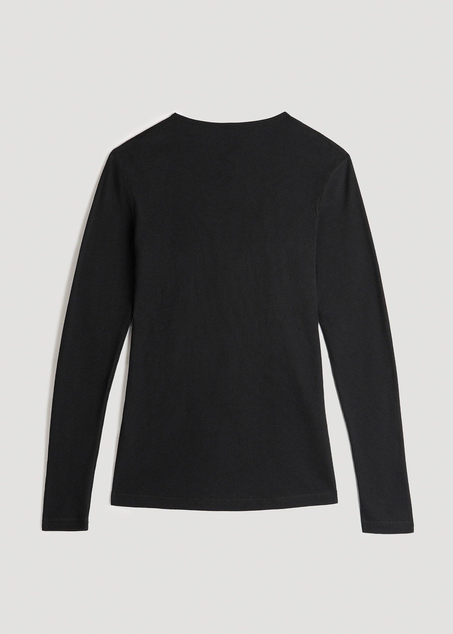 LJ&S Long Thermal Undershirt for Tall Men in Black Male Product Image