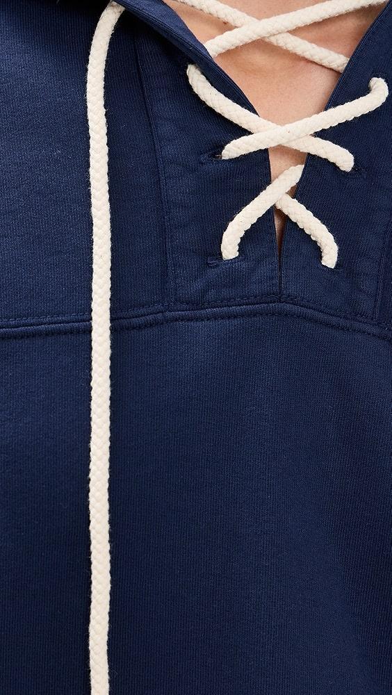 THE GREAT. The Lace Up Hoodie | Shopbop Product Image