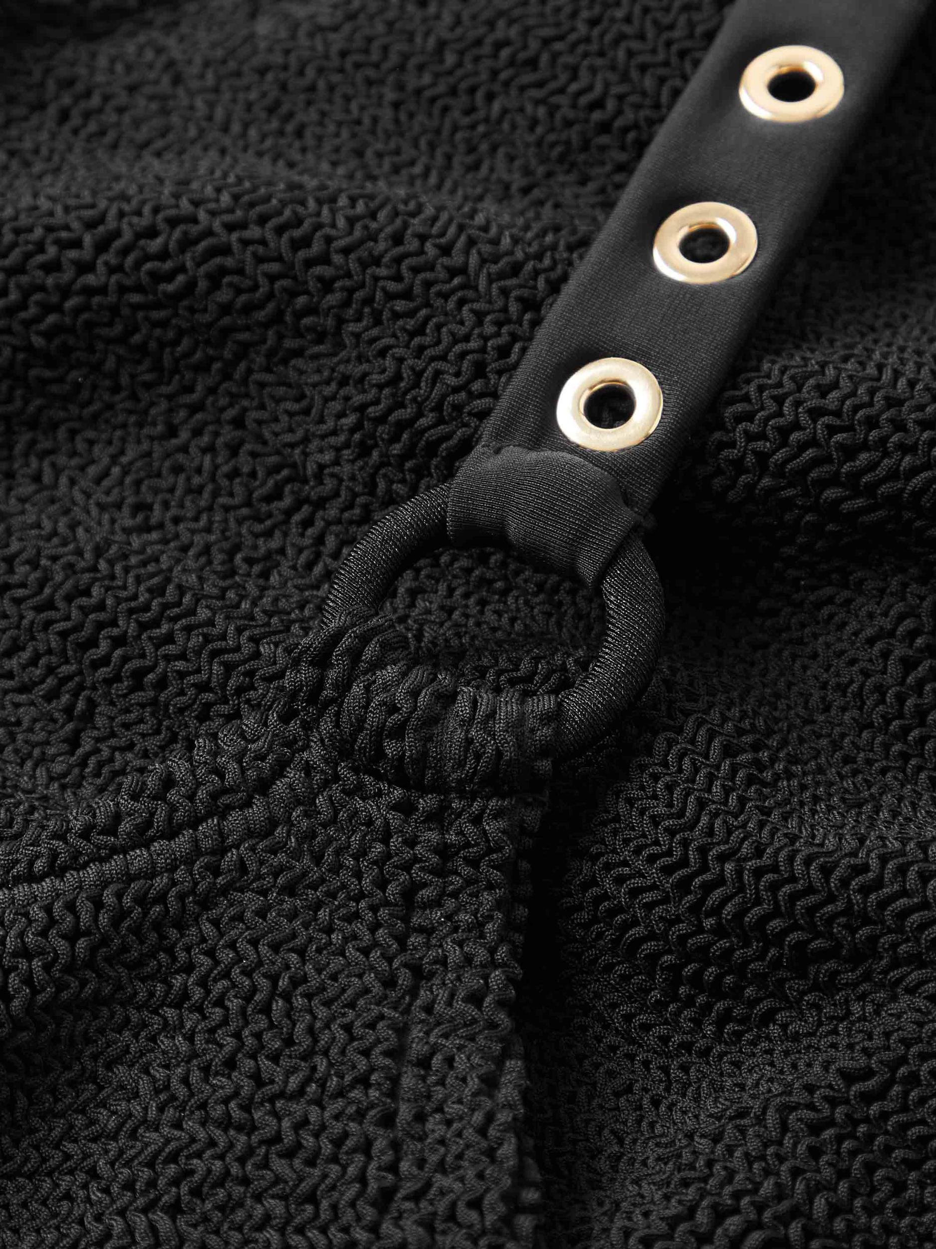 Melody Eyelet Swim - Black/Gold Product Image