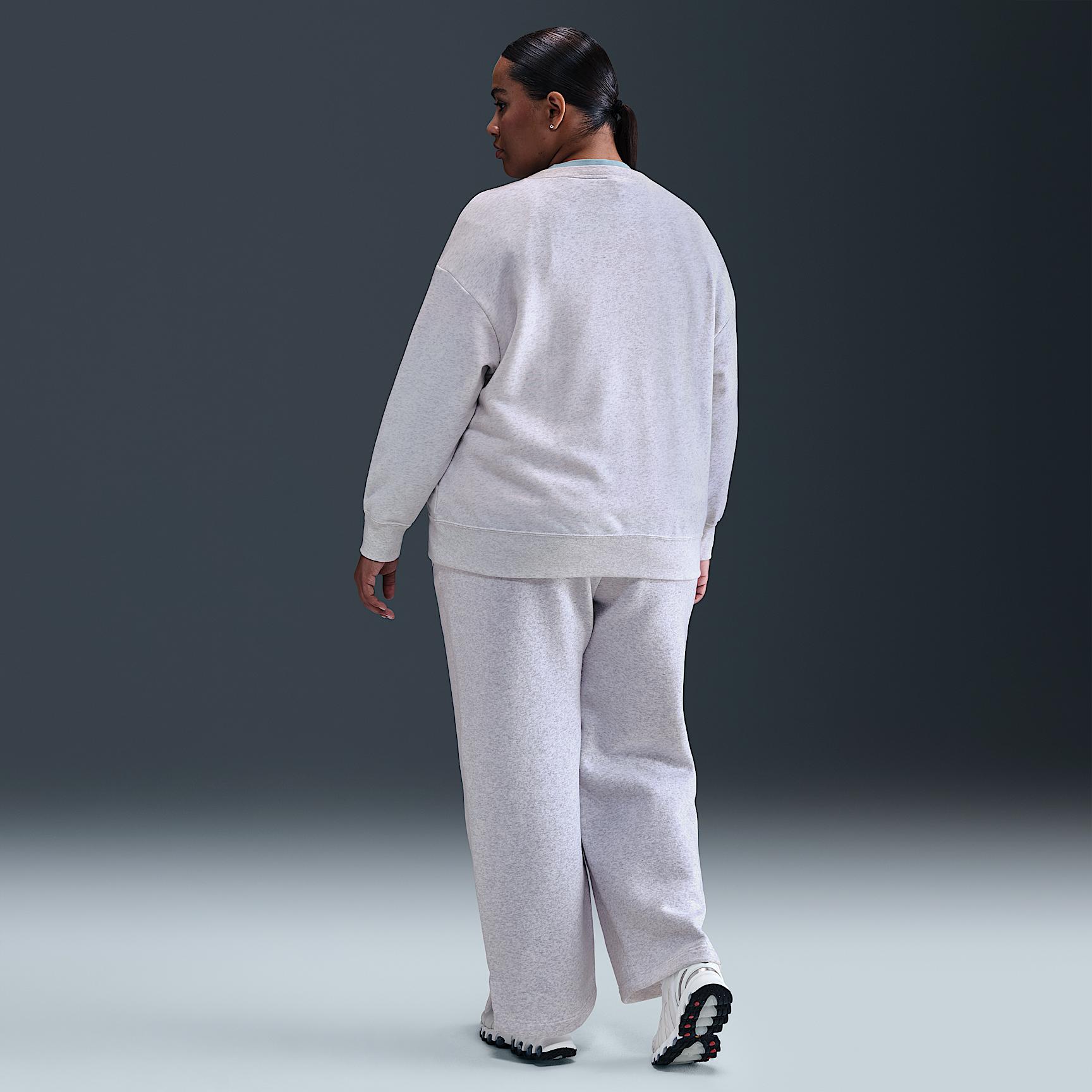 Womens Nike Sportswear Club Fleece Loose Crew-Neck Sweatshirt (Plus Size) | HV2328-051 Product Image