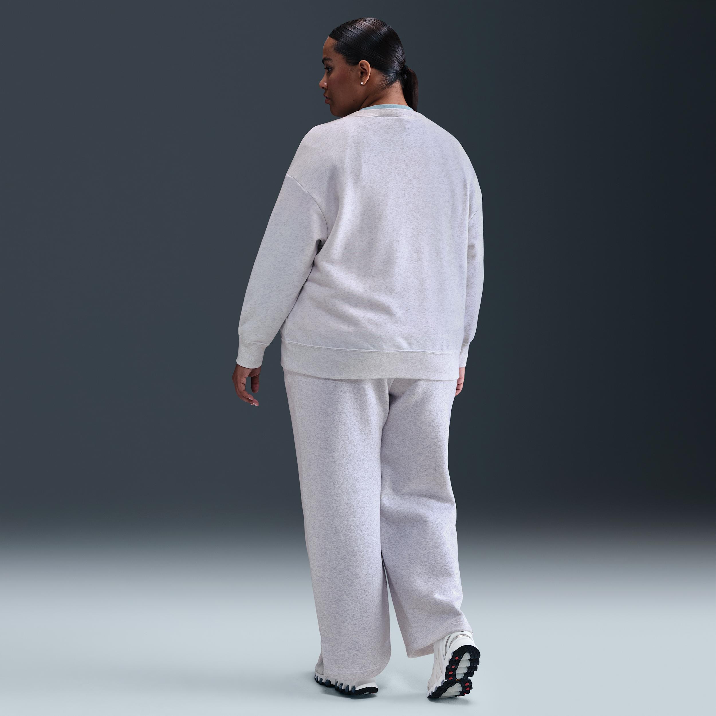 Womens Nike Sportswear Club Fleece Loose Crew-Neck Sweatshirt (Plus Size) | HV2328-051 Product Image