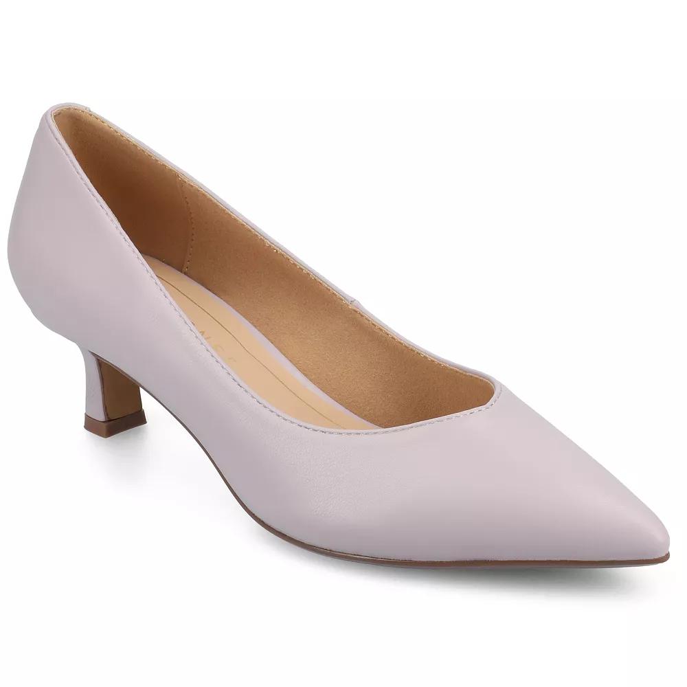 Journee Pammie Medium and Wide Width Women's Slip-On Kitten Heel Pumps,  Product Image