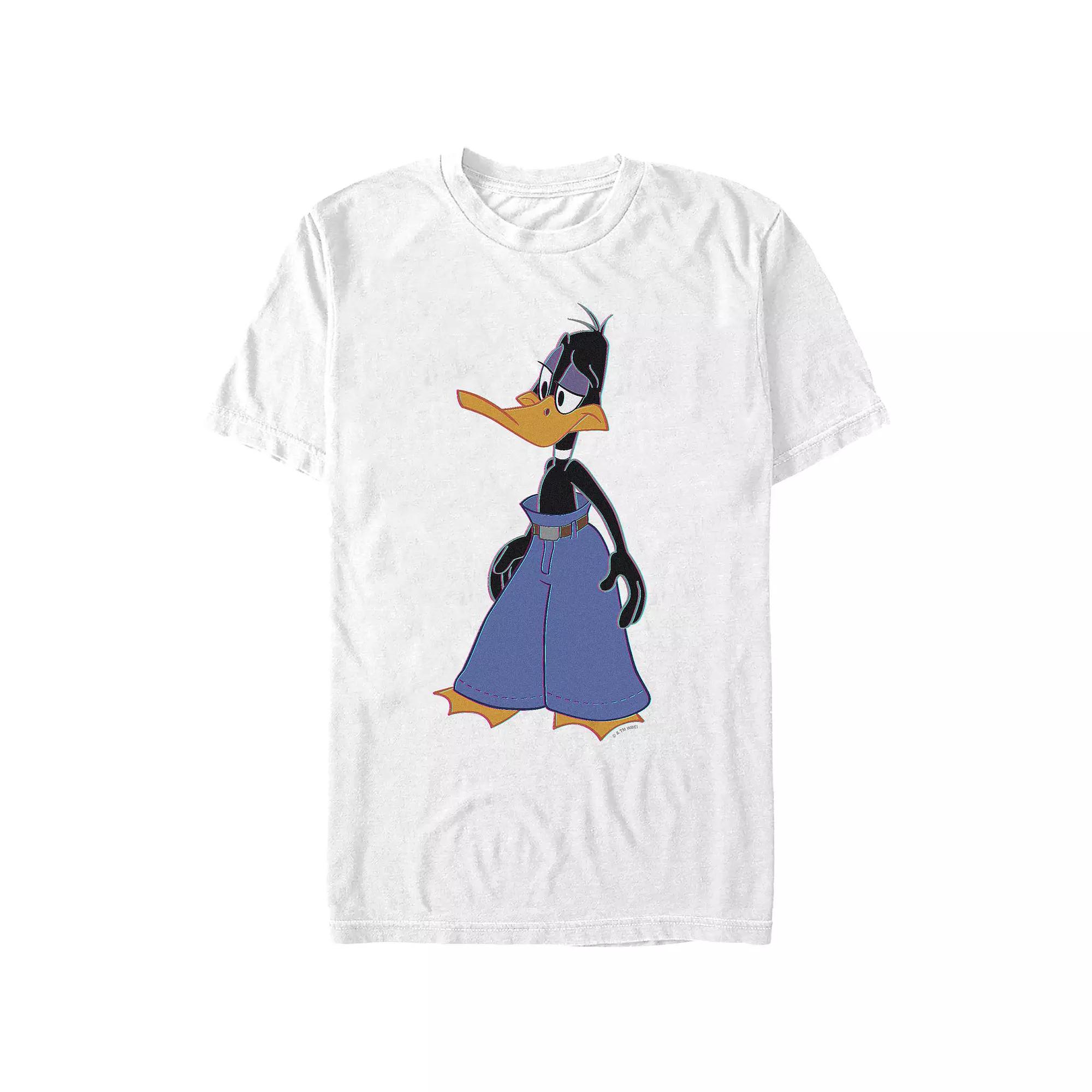 Men's Looney Tunes Daffy Duck Wearing Mall Pants Graphic Tee,  Product Image